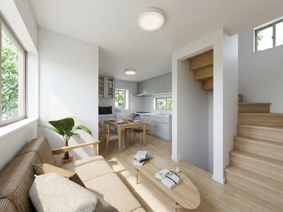 高台に灯る家族の邸